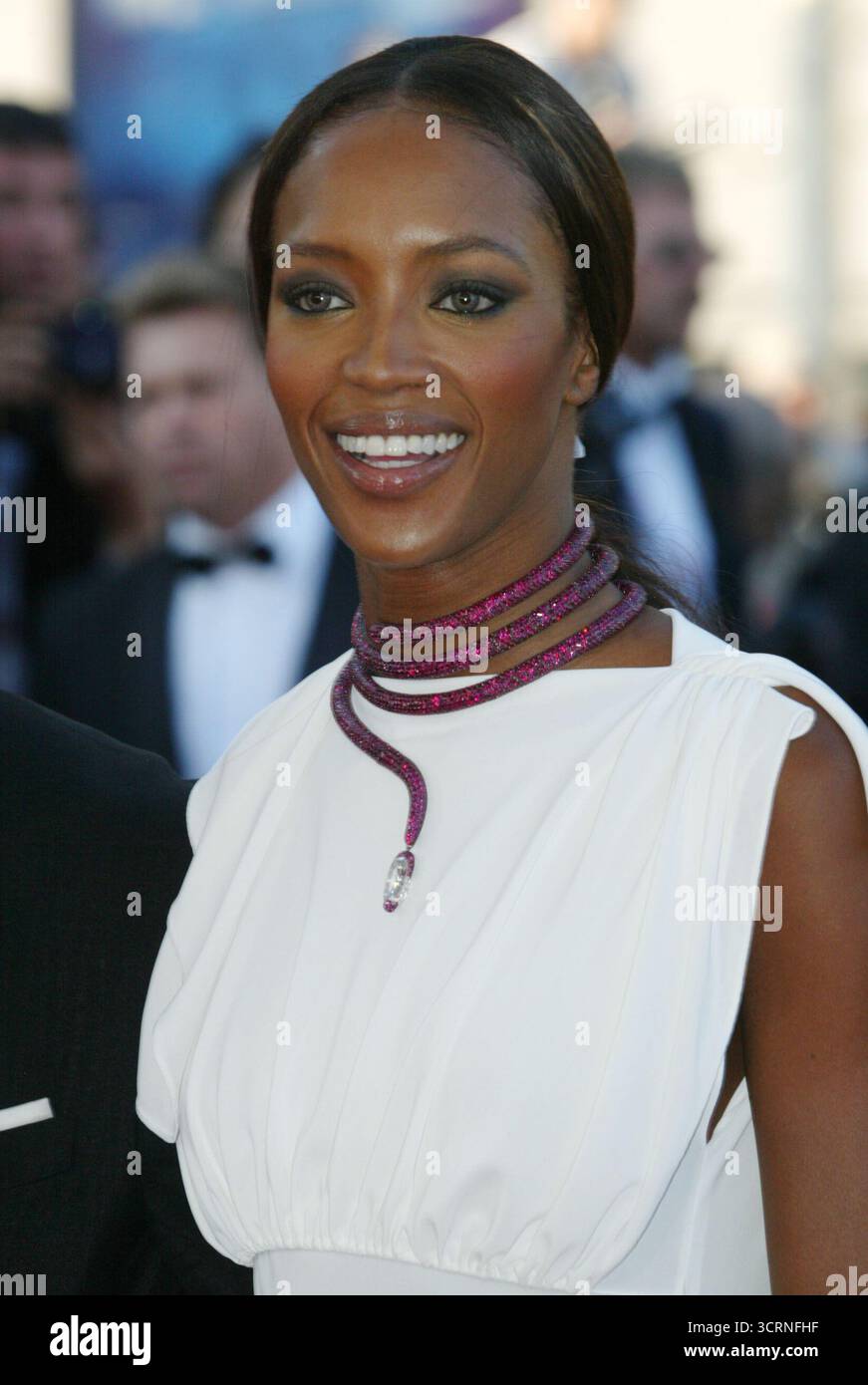 Naomi Campbell alla prima di The Ladykillers al Festival di Cannes - 18/05/04 Foto Stock