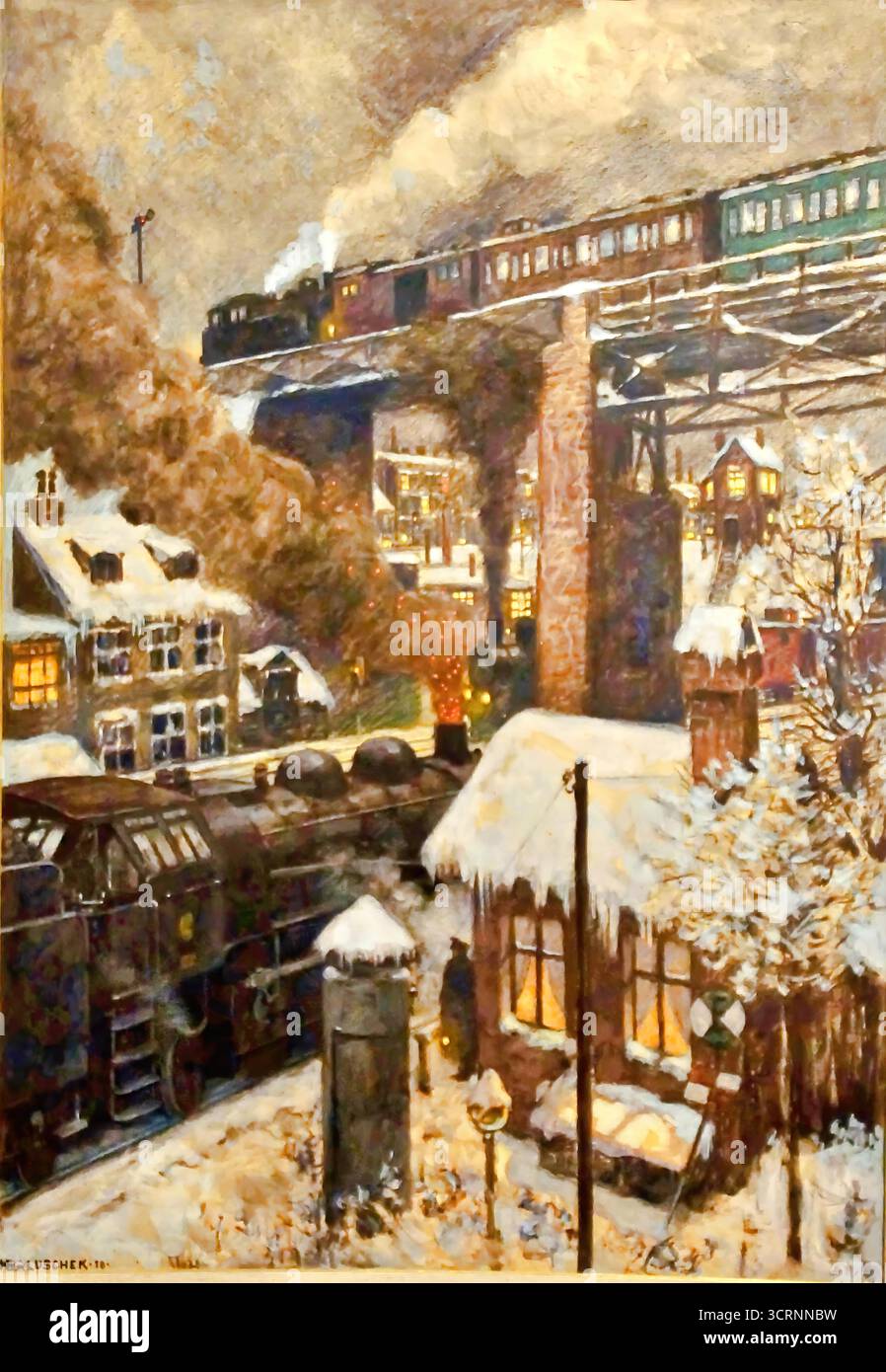 Hans Baluschek, VOR der Stadt (fuori città), 1918. Illustrazione Vettoriale