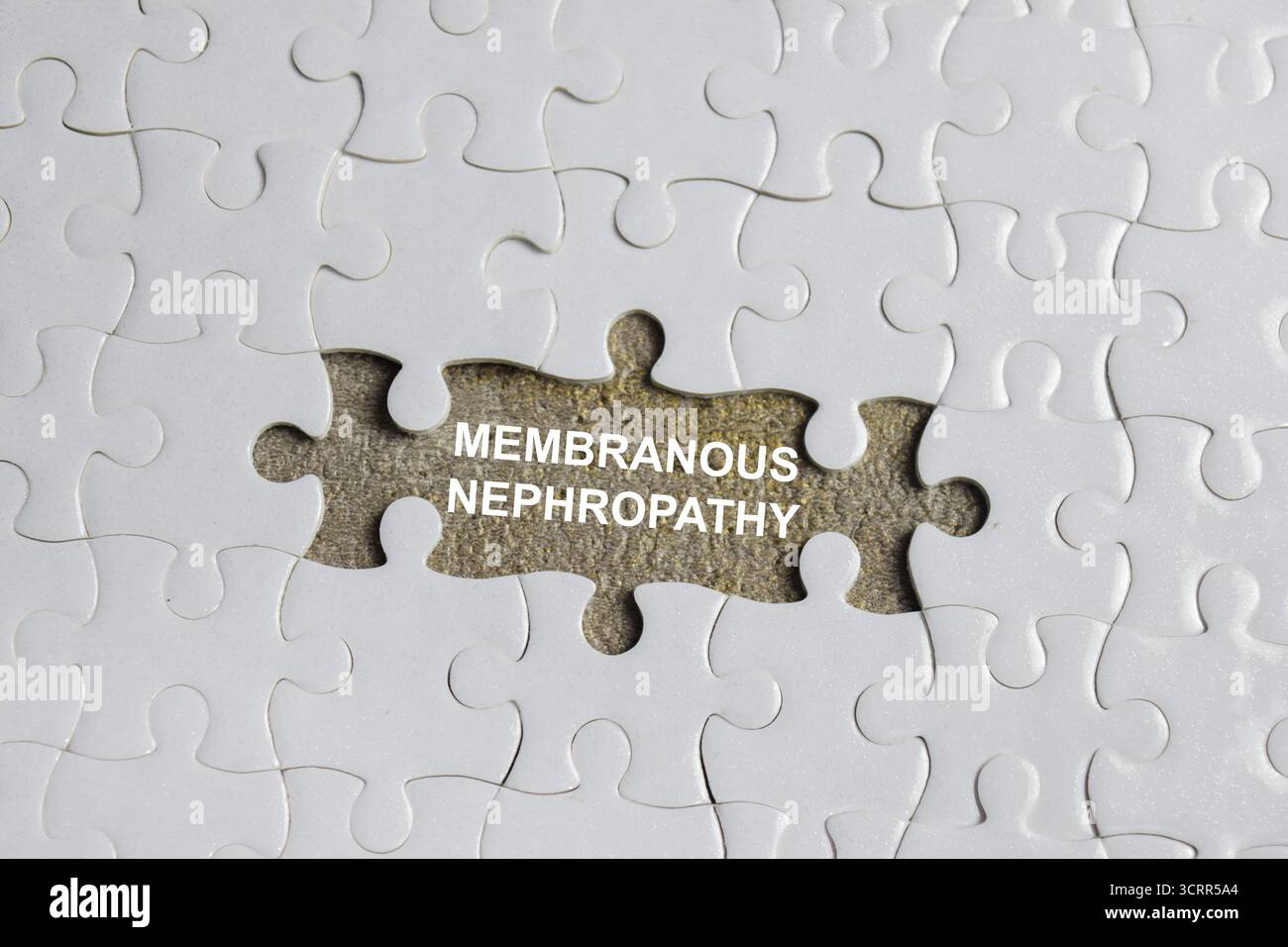 Puzzle con parola nefropatia membranosa. Business e finanza Foto Stock