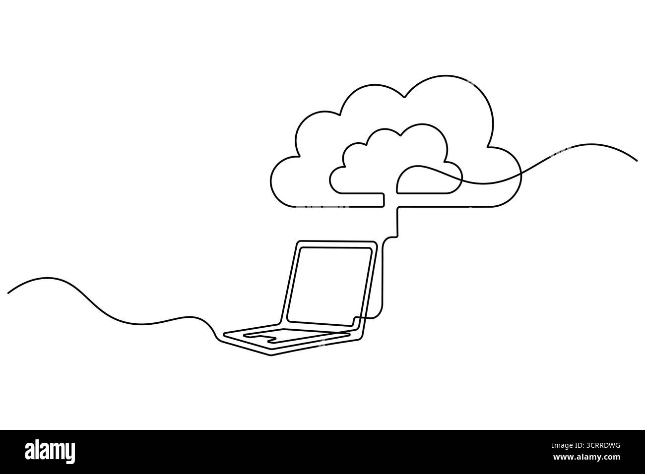 Icona Cloud Computing linea continua archiviazione cloud e vettore di backup dei dati Illustrazione Vettoriale Icona Cloud Computing linea continua archiviazione cloud e vettore di backup dei dati Illustrazione Vettoriale