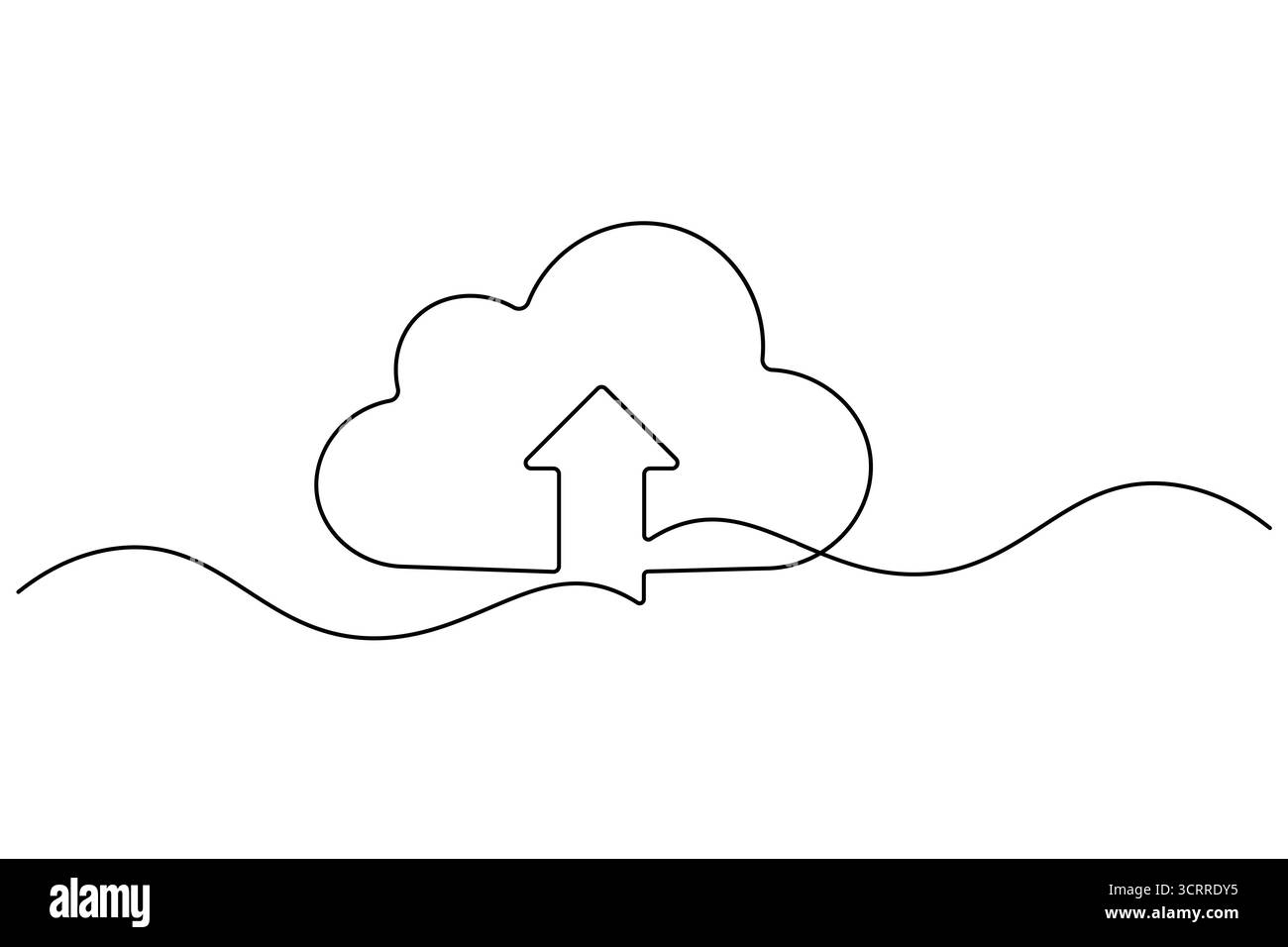 Icona Cloud Computing linea continua archiviazione cloud e vettore di backup dei dati Illustrazione Vettoriale Icona Cloud Computing linea continua archiviazione cloud e vettore di backup dei dati Illustrazione Vettoriale