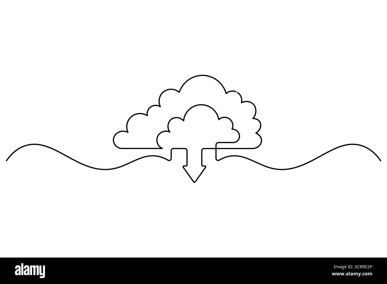 Icona Cloud Computing linea continua archiviazione cloud e vettore di backup dei dati Illustrazione Vettoriale Icona Cloud Computing linea continua archiviazione cloud e vettore di backup dei dati Illustrazione Vettoriale