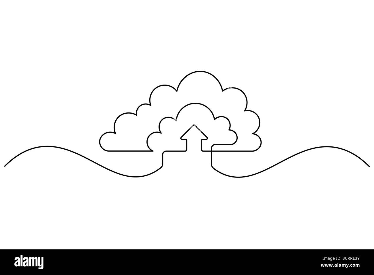 Icona Cloud Computing linea continua archiviazione cloud e vettore di backup dei dati Illustrazione Vettoriale Icona Cloud Computing linea continua archiviazione cloud e vettore di backup dei dati Illustrazione Vettoriale