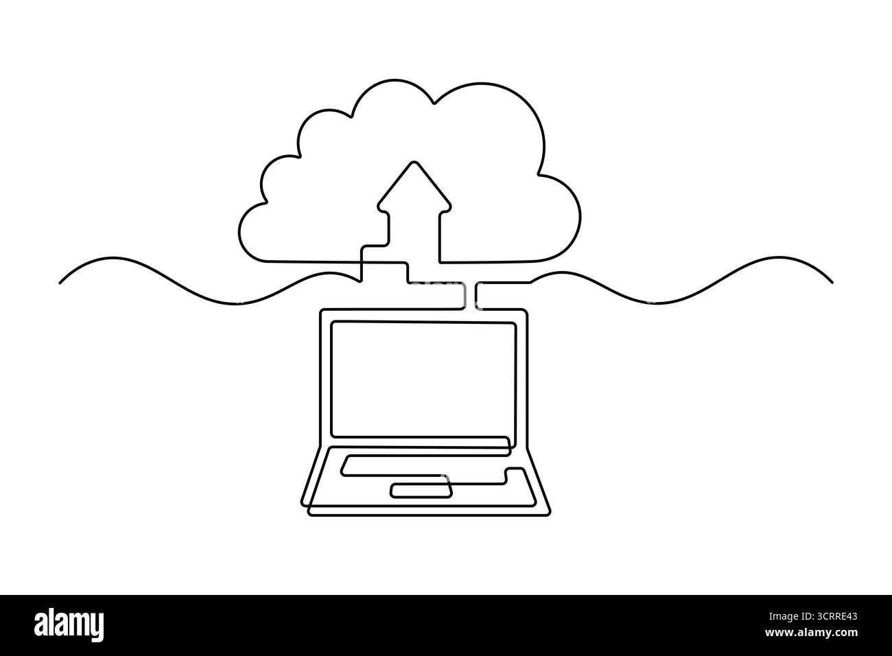 Icona Cloud Computing linea continua archiviazione cloud e vettore di backup dei dati Illustrazione Vettoriale Icona Cloud Computing linea continua archiviazione cloud e vettore di backup dei dati Illustrazione Vettoriale