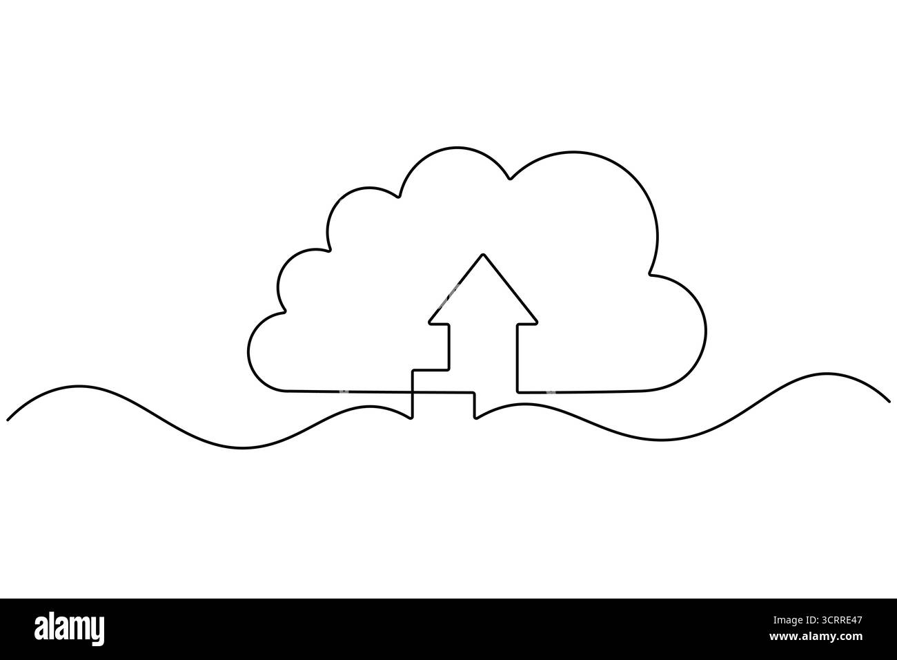 Icona Cloud Computing linea continua archiviazione cloud e vettore di backup dei dati Illustrazione Vettoriale Icona Cloud Computing linea continua archiviazione cloud e vettore di backup dei dati Illustrazione Vettoriale