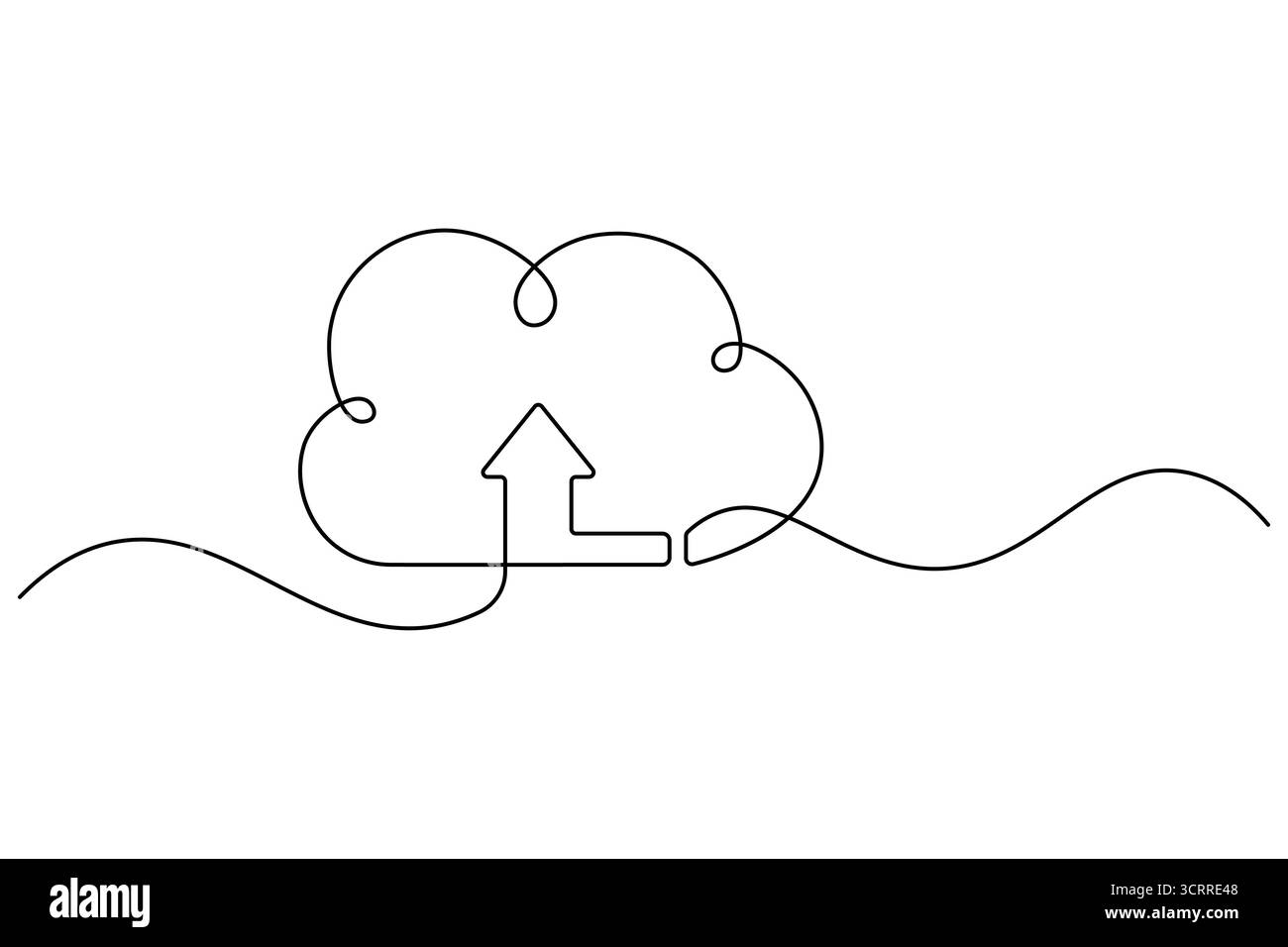 Icona Cloud Computing linea continua archiviazione cloud e vettore di backup dei dati Illustrazione Vettoriale Icona Cloud Computing linea continua archiviazione cloud e vettore di backup dei dati Illustrazione Vettoriale