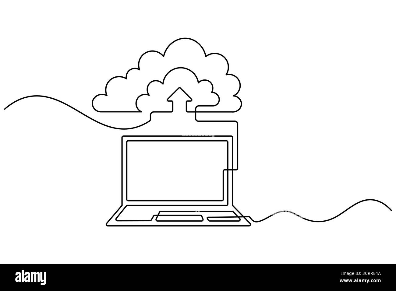 Icona Cloud Computing linea continua archiviazione cloud e vettore di backup dei dati Illustrazione Vettoriale Icona Cloud Computing linea continua archiviazione cloud e vettore di backup dei dati Illustrazione Vettoriale