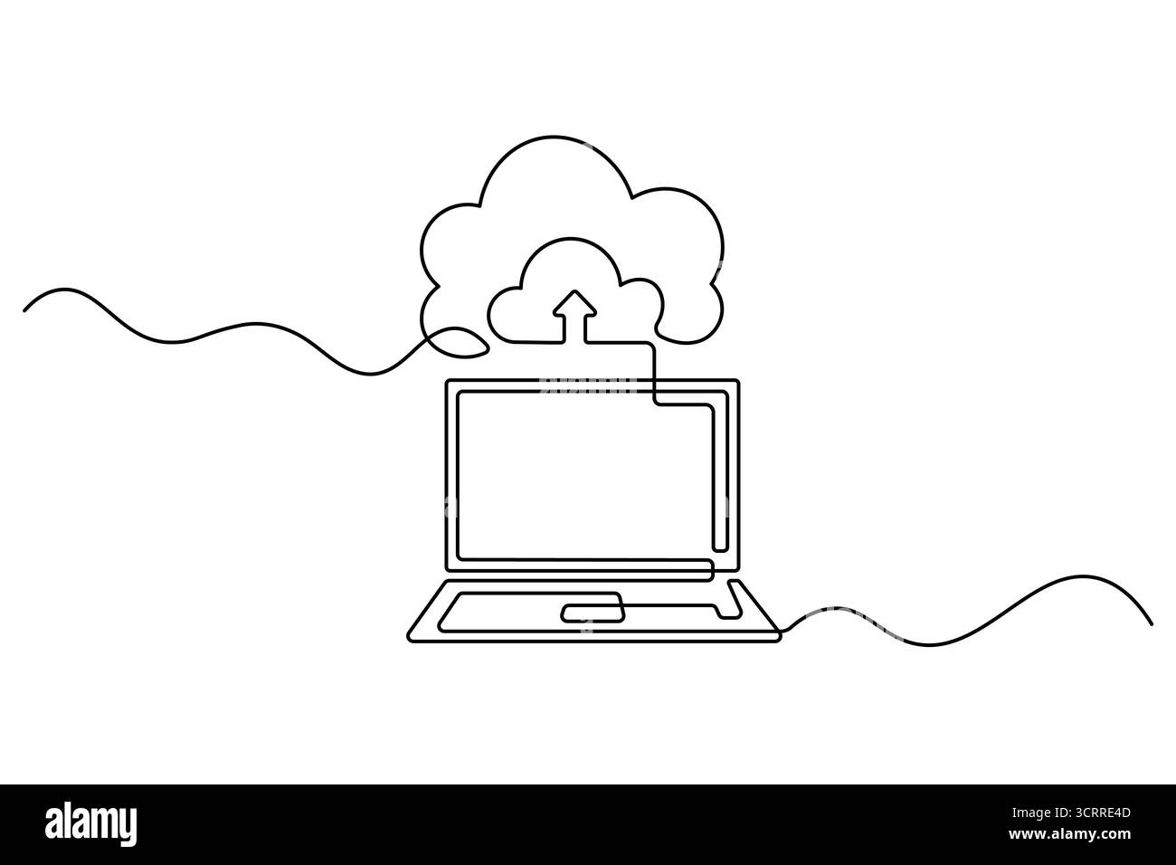 Icona Cloud Computing linea continua archiviazione cloud e vettore di backup dei dati Illustrazione Vettoriale Icona Cloud Computing linea continua archiviazione cloud e vettore di backup dei dati Illustrazione Vettoriale