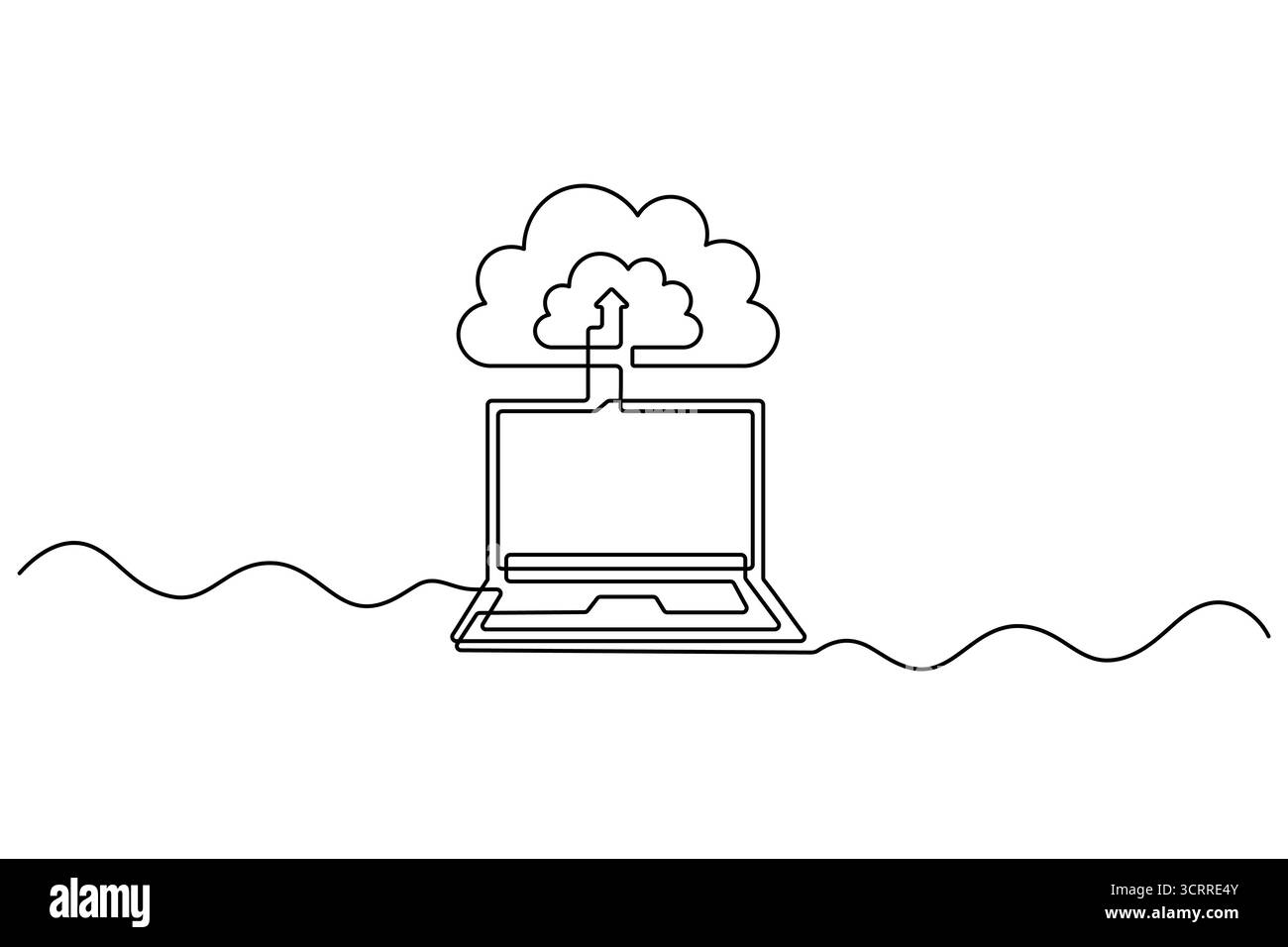 Icona Cloud Computing linea continua archiviazione cloud e vettore di backup dei dati Illustrazione Vettoriale Icona Cloud Computing linea continua archiviazione cloud e vettore di backup dei dati Illustrazione Vettoriale