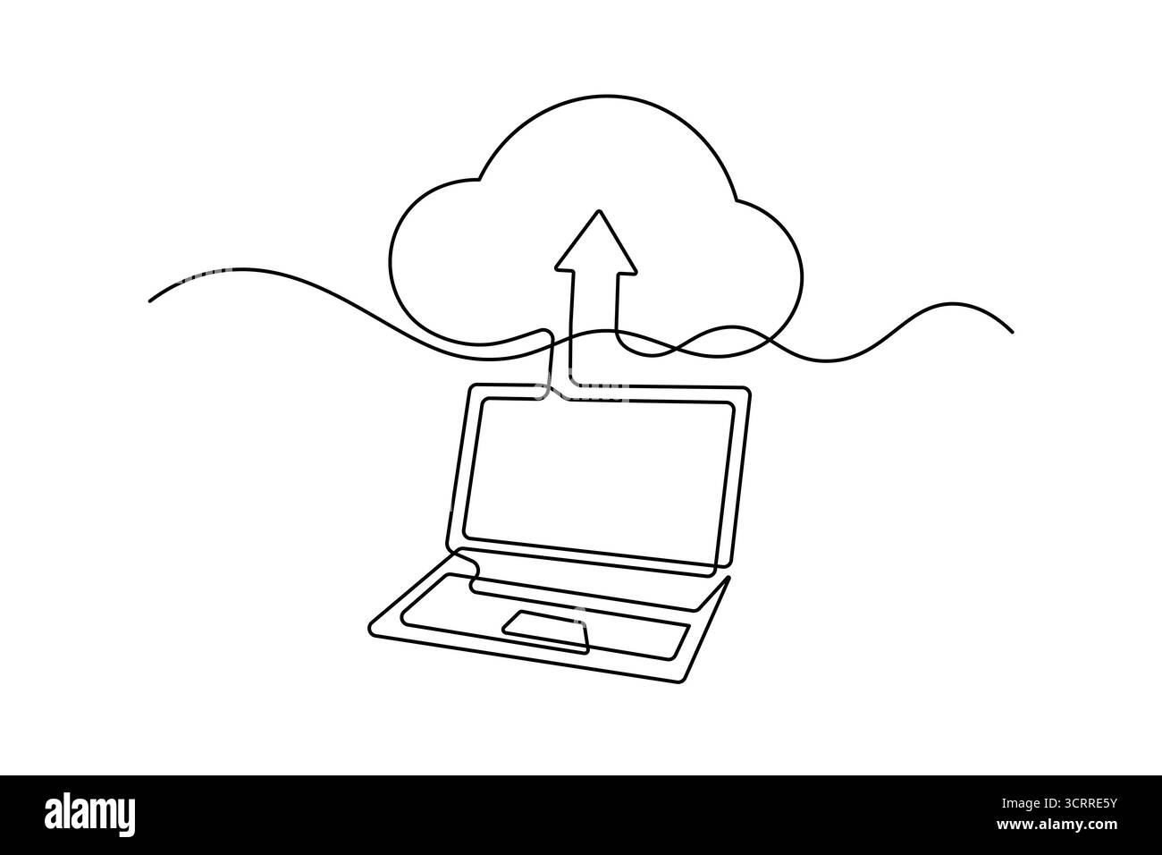 Icona Cloud Computing linea continua archiviazione cloud e vettore di backup dei dati Illustrazione Vettoriale Icona Cloud Computing linea continua archiviazione cloud e vettore di backup dei dati Illustrazione Vettoriale