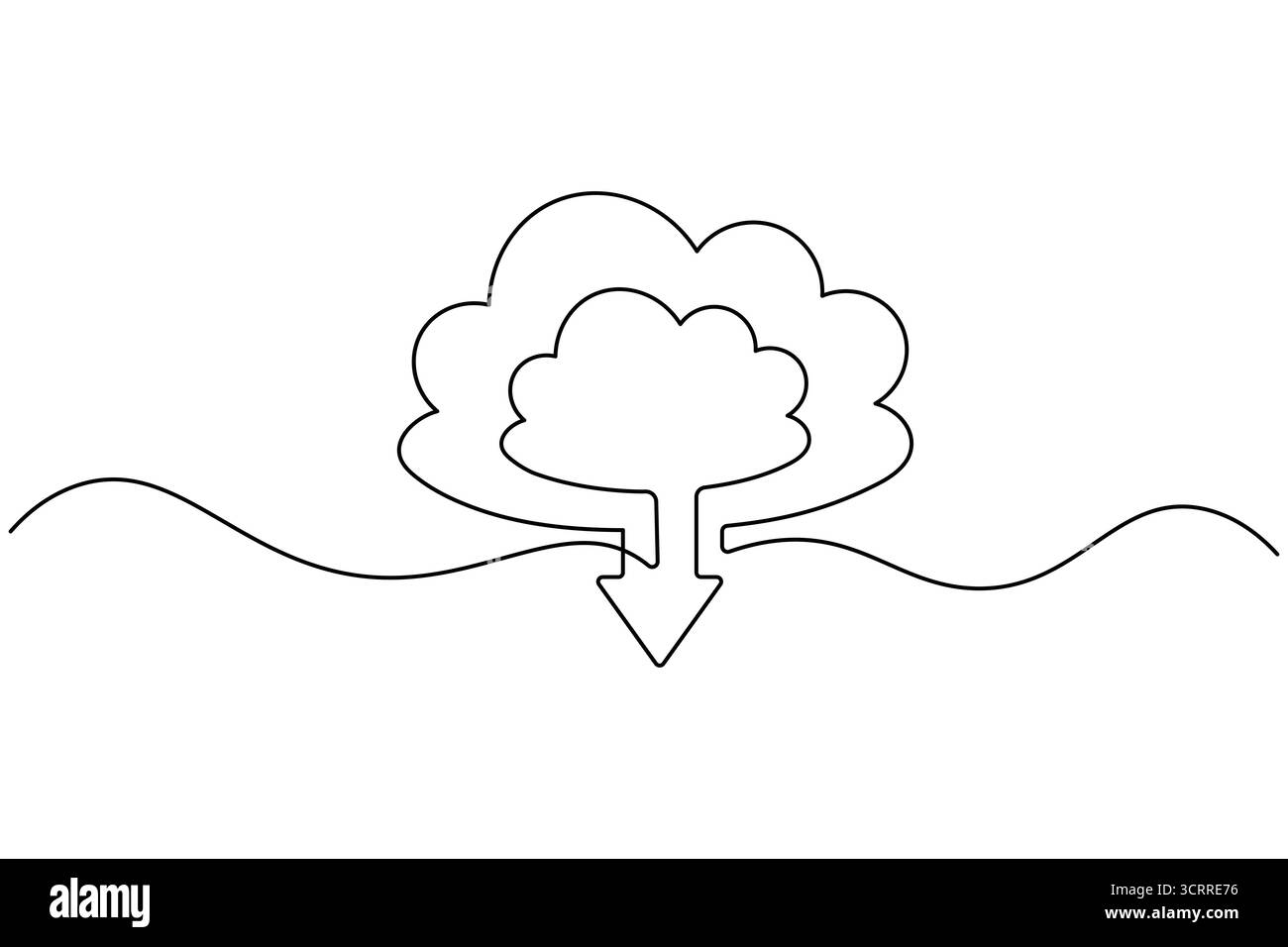 Icona Cloud Computing linea continua archiviazione cloud e vettore di backup dei dati Illustrazione Vettoriale Icona Cloud Computing linea continua archiviazione cloud e vettore di backup dei dati Illustrazione Vettoriale