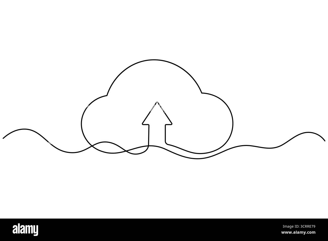 Icona Cloud Computing linea continua archiviazione cloud e vettore di backup dei dati Illustrazione Vettoriale Icona Cloud Computing linea continua archiviazione cloud e vettore di backup dei dati Illustrazione Vettoriale