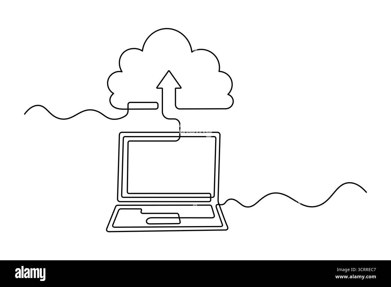 Icona Cloud Computing linea continua archiviazione cloud e vettore di backup dei dati Illustrazione Vettoriale Icona Cloud Computing linea continua archiviazione cloud e vettore di backup dei dati Illustrazione Vettoriale