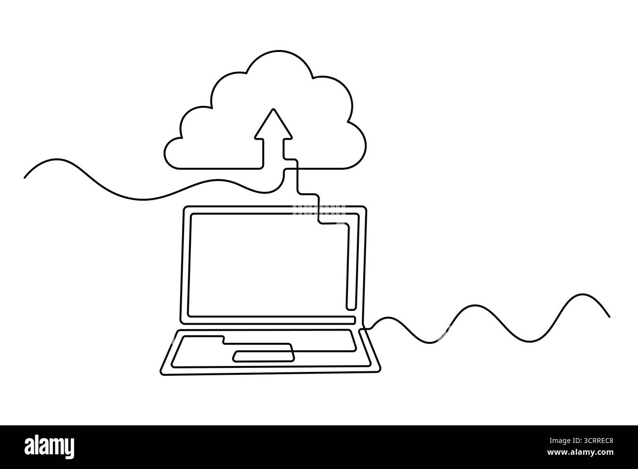 Icona Cloud Computing linea continua archiviazione cloud e vettore di backup dei dati Illustrazione Vettoriale Icona Cloud Computing linea continua archiviazione cloud e vettore di backup dei dati Illustrazione Vettoriale
