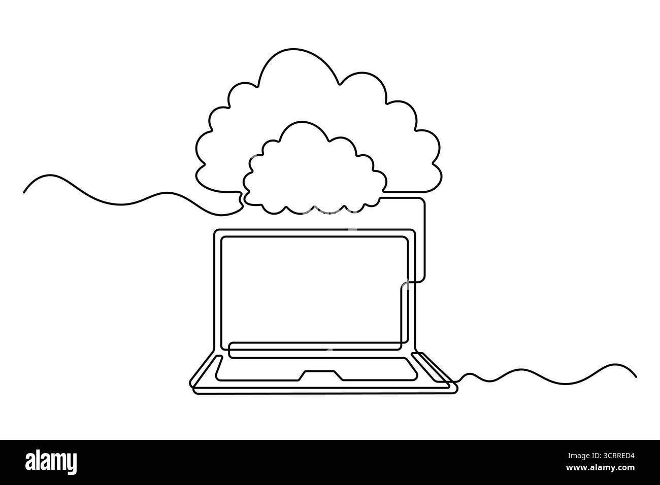 Icona Cloud Computing linea continua archiviazione cloud e vettore di backup dei dati Illustrazione Vettoriale Icona Cloud Computing linea continua archiviazione cloud e vettore di backup dei dati Illustrazione Vettoriale