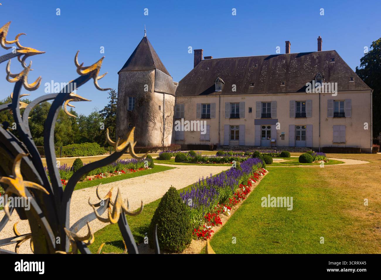 Vista esterna di Chateau de Saint-Maur, Argent-sur-Sauldre Foto Stock