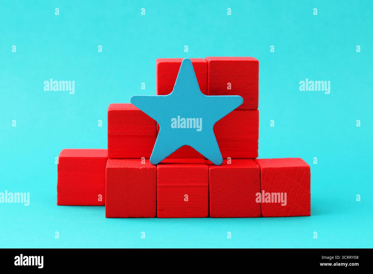 Stella guida su blocchi di legno Foto Stock