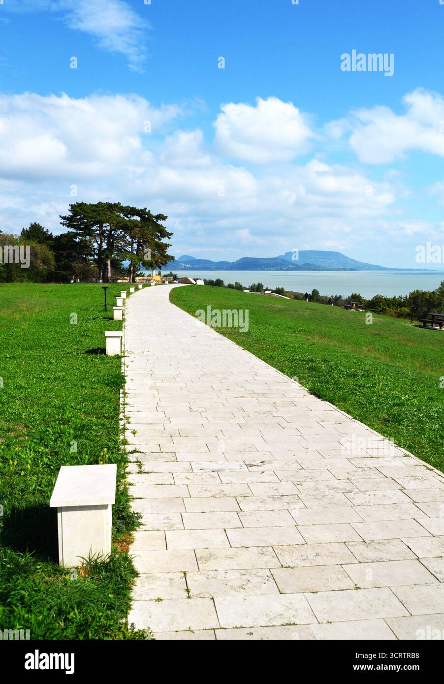 Promenade to Balatongyörök Look Out Point, Consiglio di viaggio in Ungheria Foto Stock