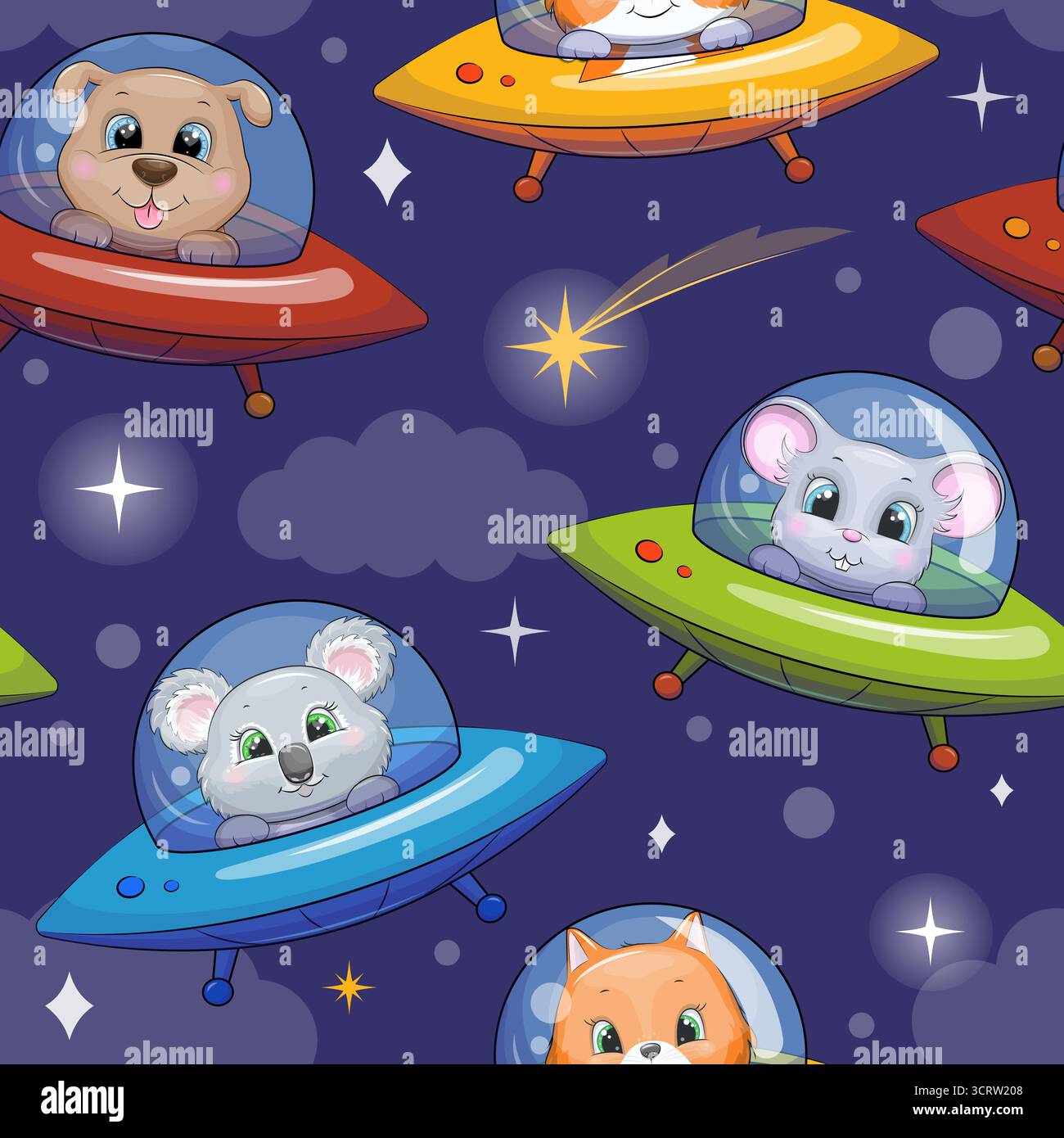 Colorare per bambini e razzo spaziale per un'avventura cosmica