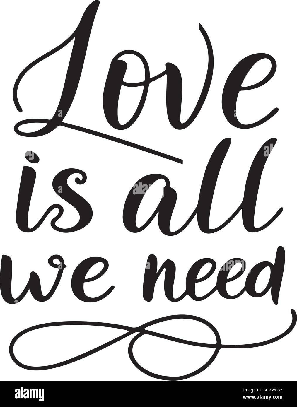 Citazione d'amore ispiratrice Design vettoriale con tipografia decorativa curativa, messaggio romantico, elementi floridi, arte positiva Illustrazione Vettoriale