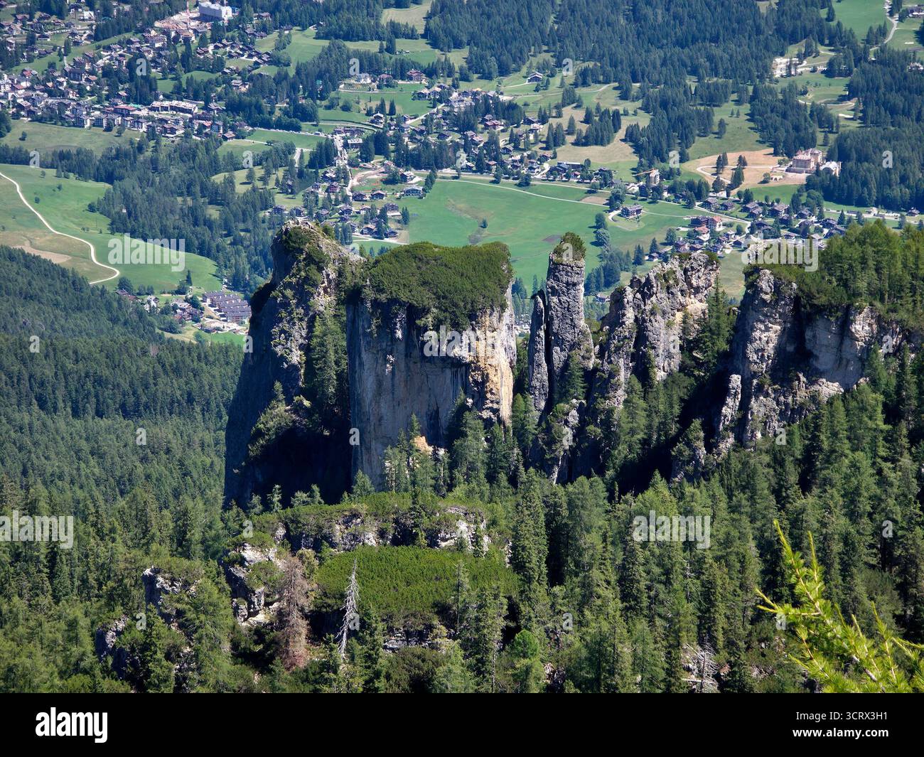 Montagne di Cortina Italia panorama paesaggio Foto Stock
