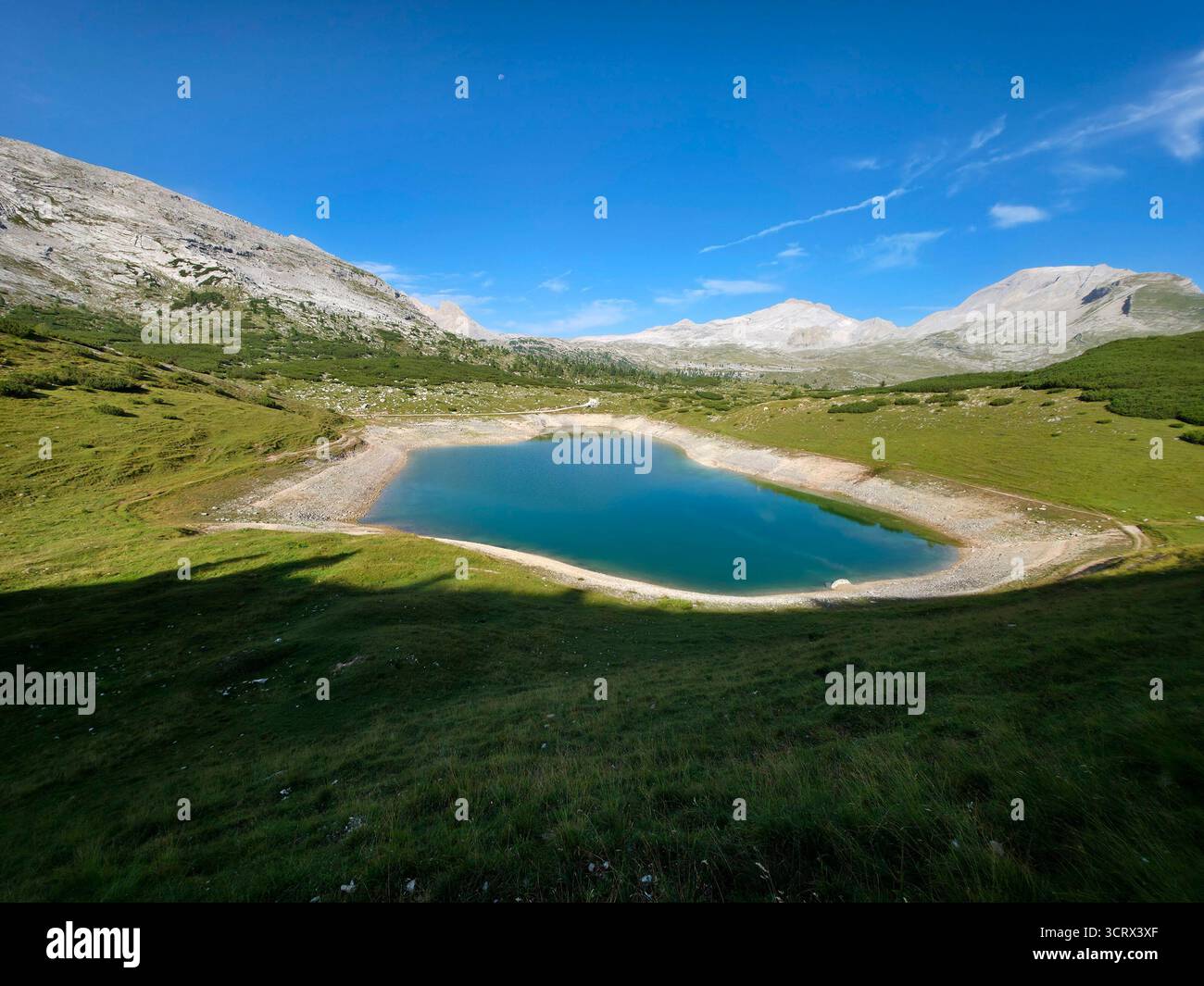 Limo Lago Fanes Parco Val badia Dolomiti Italia panorama paesaggio Foto Stock