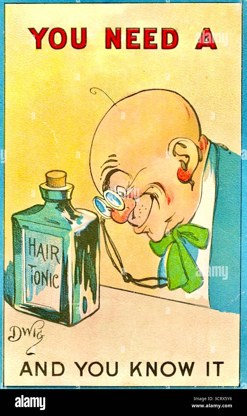 Clare Victor Dwiggins, ti serve un tonico per capelli e lo sai Foto Stock