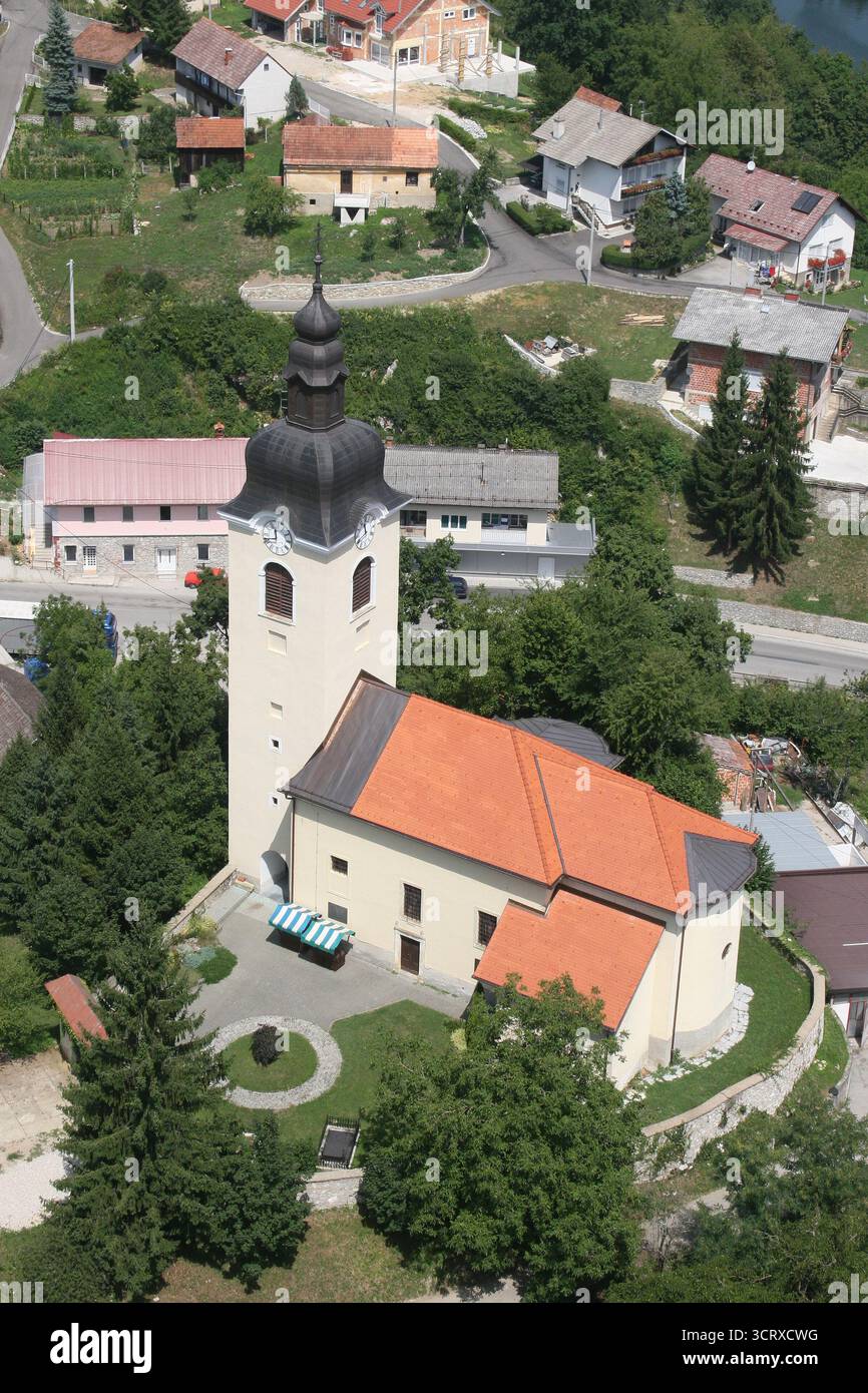 Chiesa parrocchiale di Sant'Elia il Profeta a Ozalj, Croazia Foto Stock