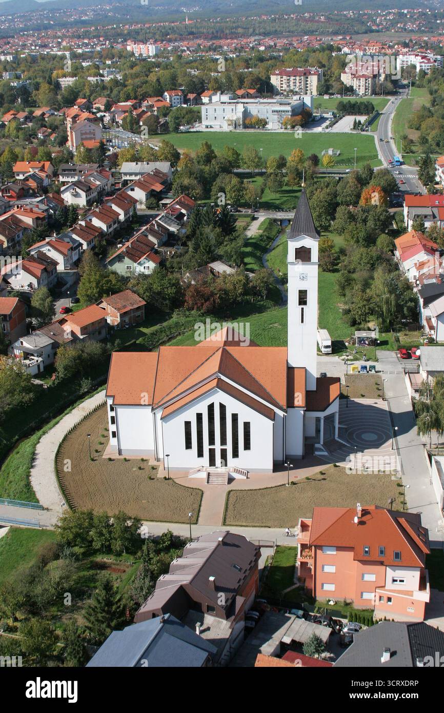 Chiesa parrocchiale di nostra Signora madre della Chiesa a Trnovcica, Zagabria, Croazia Foto Stock