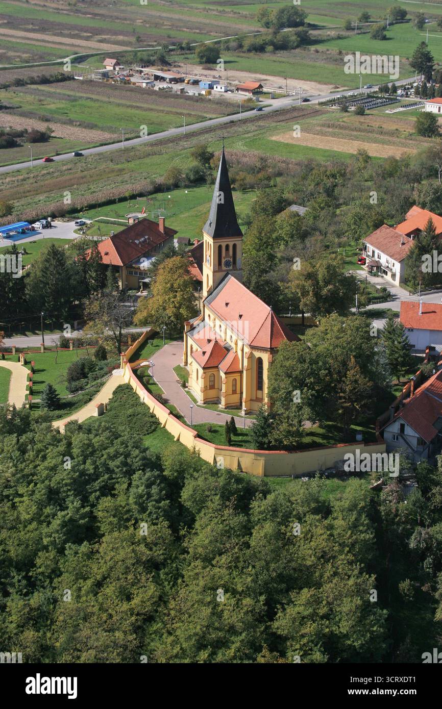 Chiesa parrocchiale della Natività della Vergine Maria a Granesina, Zagabria, Croazia Foto Stock