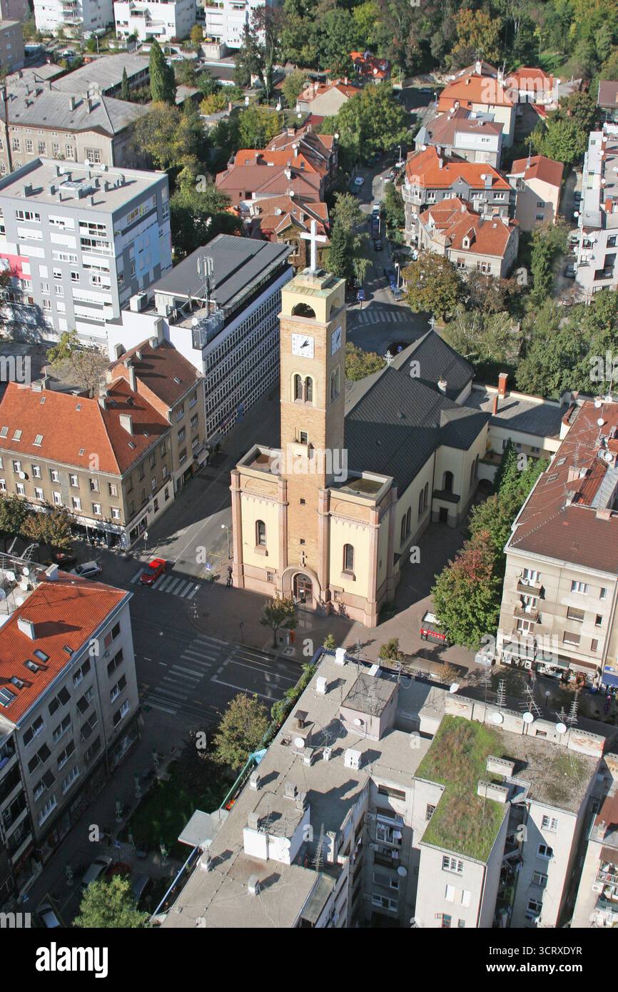 Chiesa parrocchiale di San Pietro a Zagabria, Croazia Foto Stock