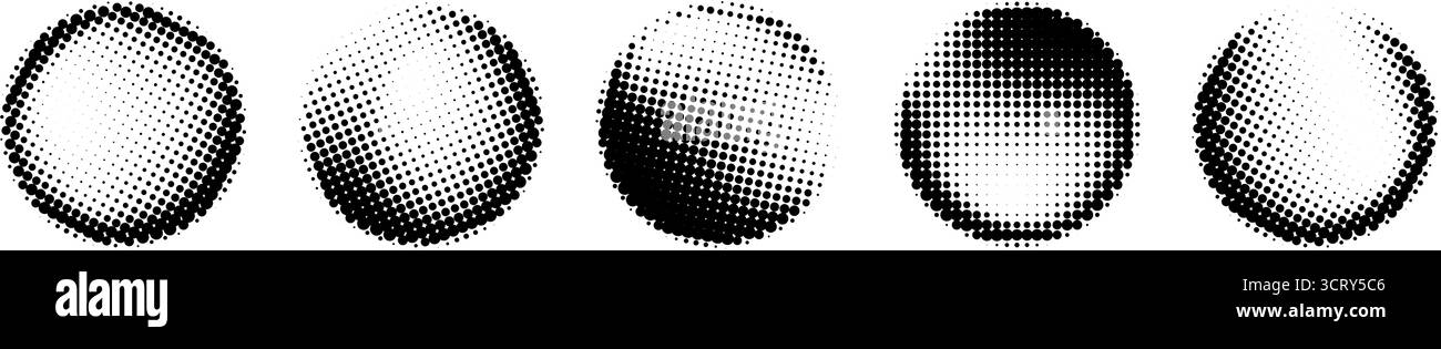 elementi di progettazione. Set di fotogrammi tratteggiati mezzitoni. Illustrazione vettoriale Illustrazione Vettoriale