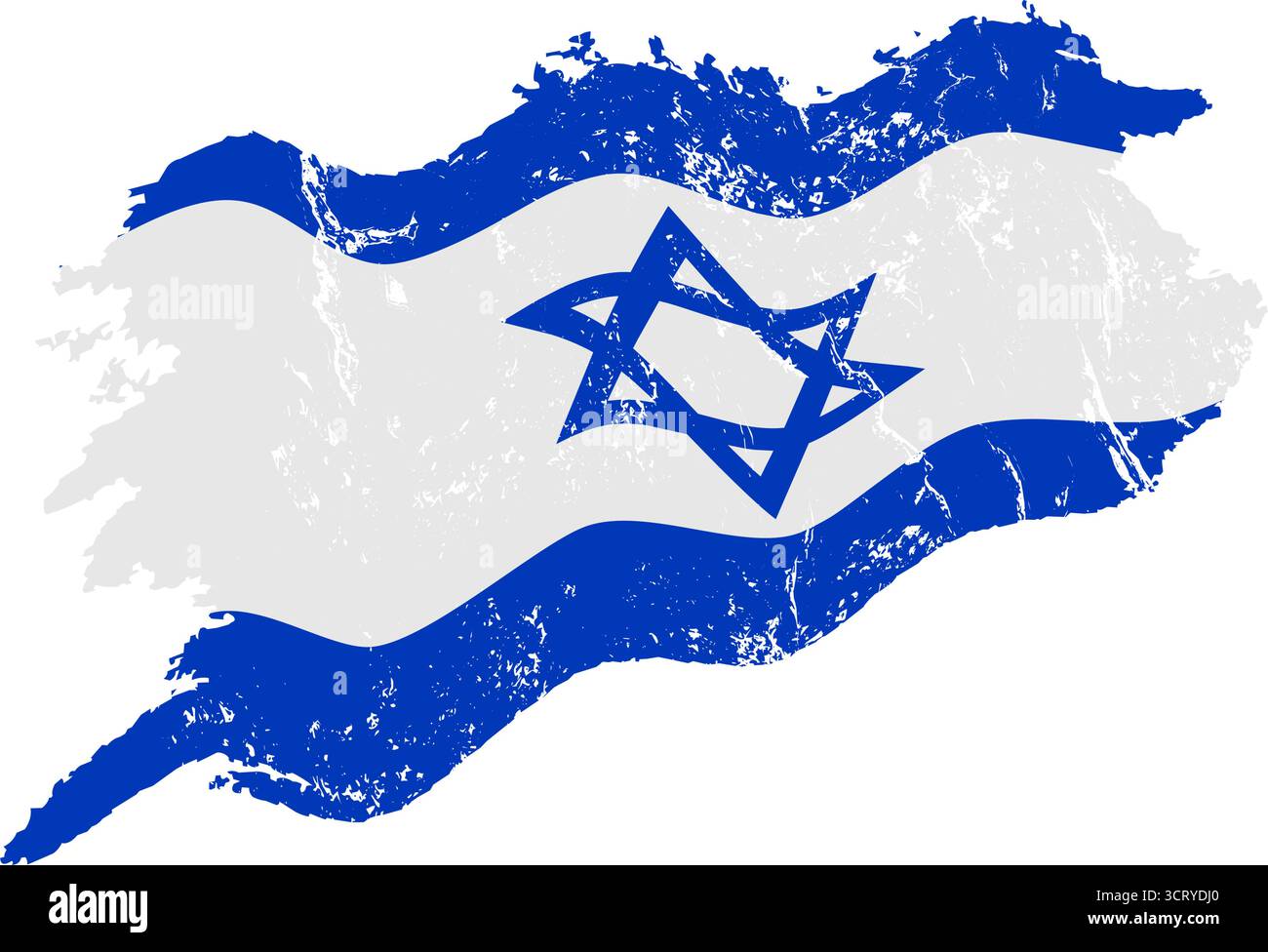 Bandiera israeliana con effetto grunge Illustrazione Vettoriale