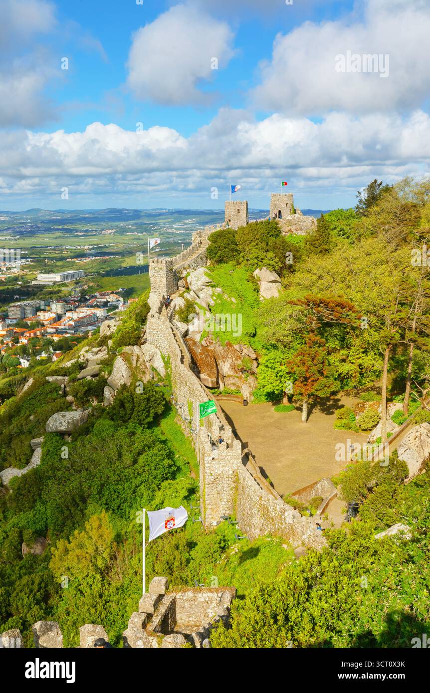 Castelo dos Mouros (Castello dei Mori), Sintra, Portogallo Foto Stock