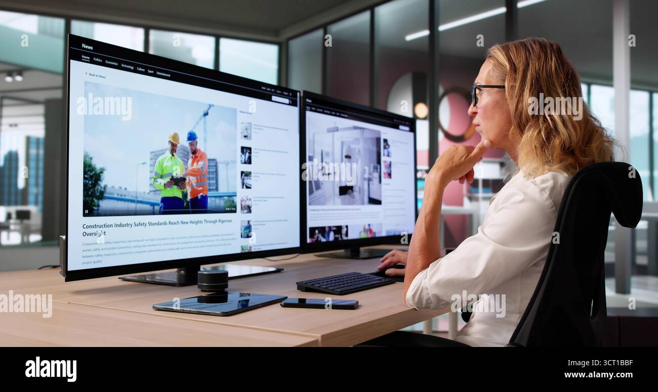 Giornalismo digitale: Il futuro di News Media e Reporting Foto Stock