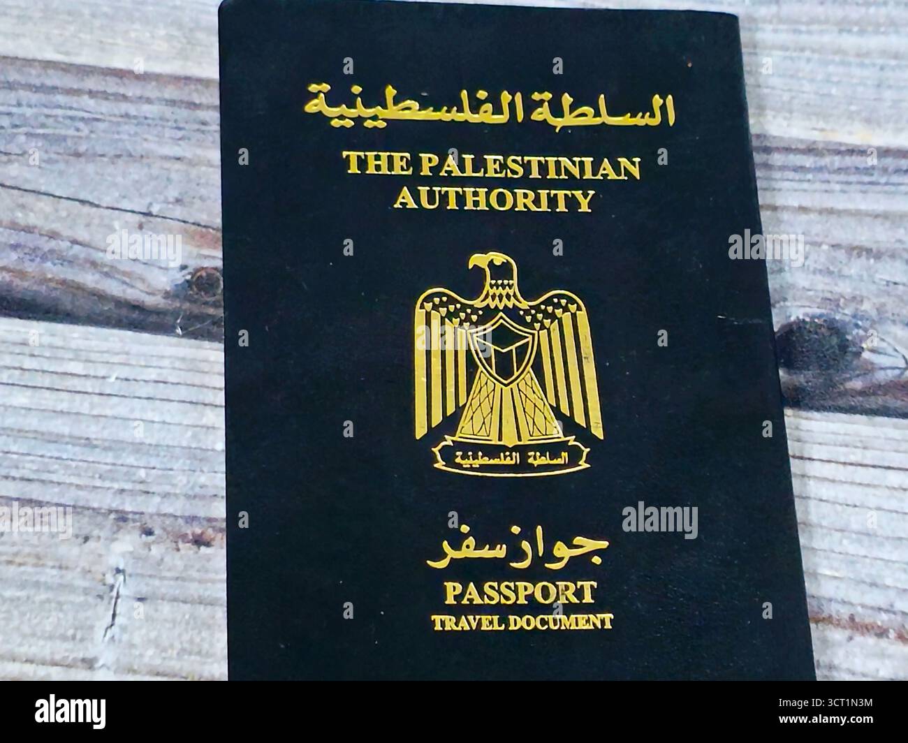 Il documento di viaggio del passaporto dell'autorità palestinese, per i residenti palestinesi nei territori palestinesi ai fini di viaggi internazionali, Foto Stock