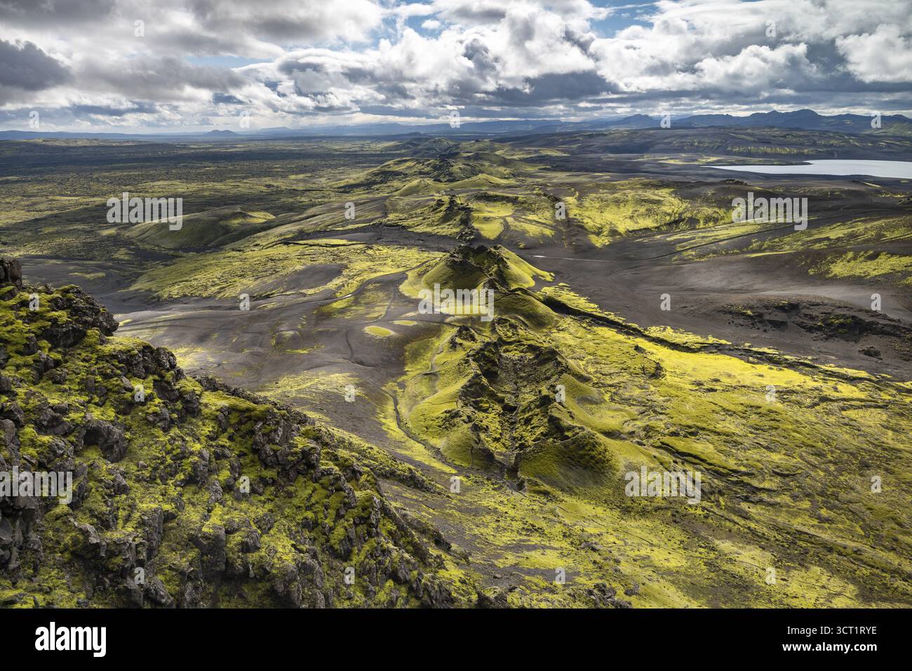 Cratere Laki, Highlands islandesi, Islanda Foto Stock