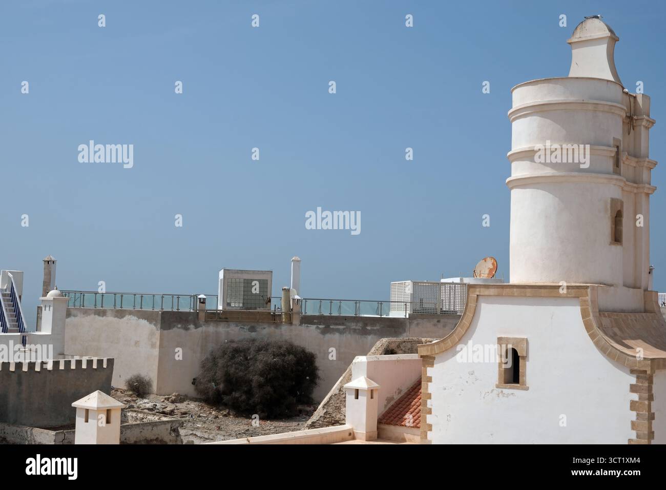 I bastioni o le mura della fortezza Essaouira Marocco Foto Stock