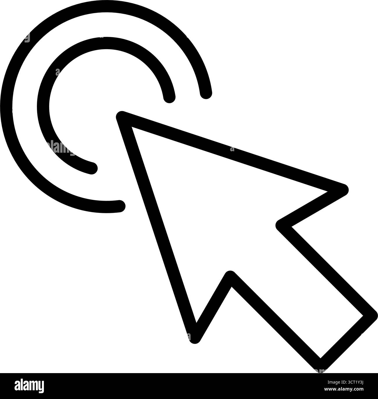 Fare clic con il cursore del mouse - icona vettoriale Illustrazione Vettoriale