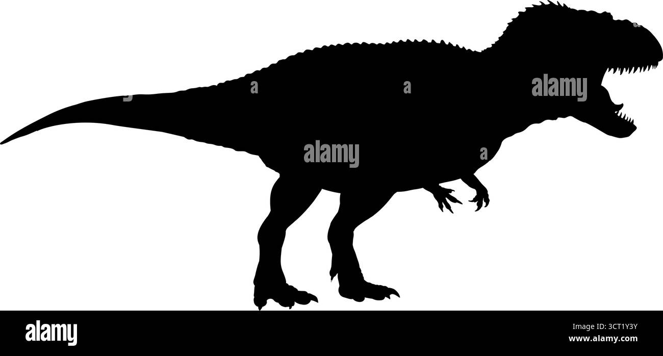 illustrazione vettoriale della silhouette del dinosauro tyrannosaurus rex Illustrazione Vettoriale