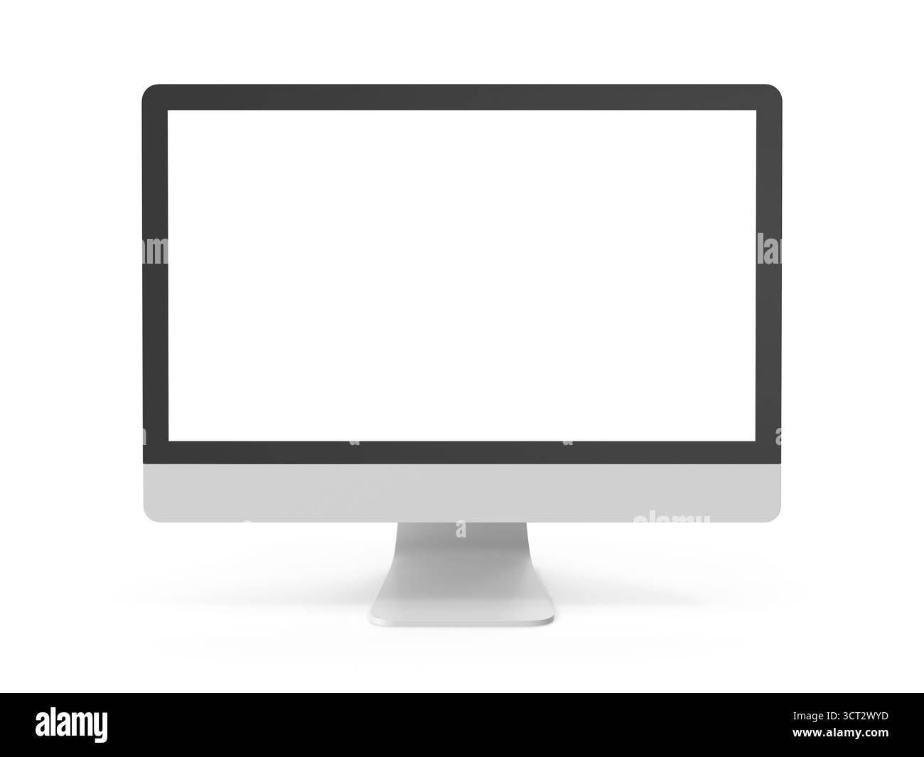 Computer desktop moderno con schermo vuoto Foto Stock