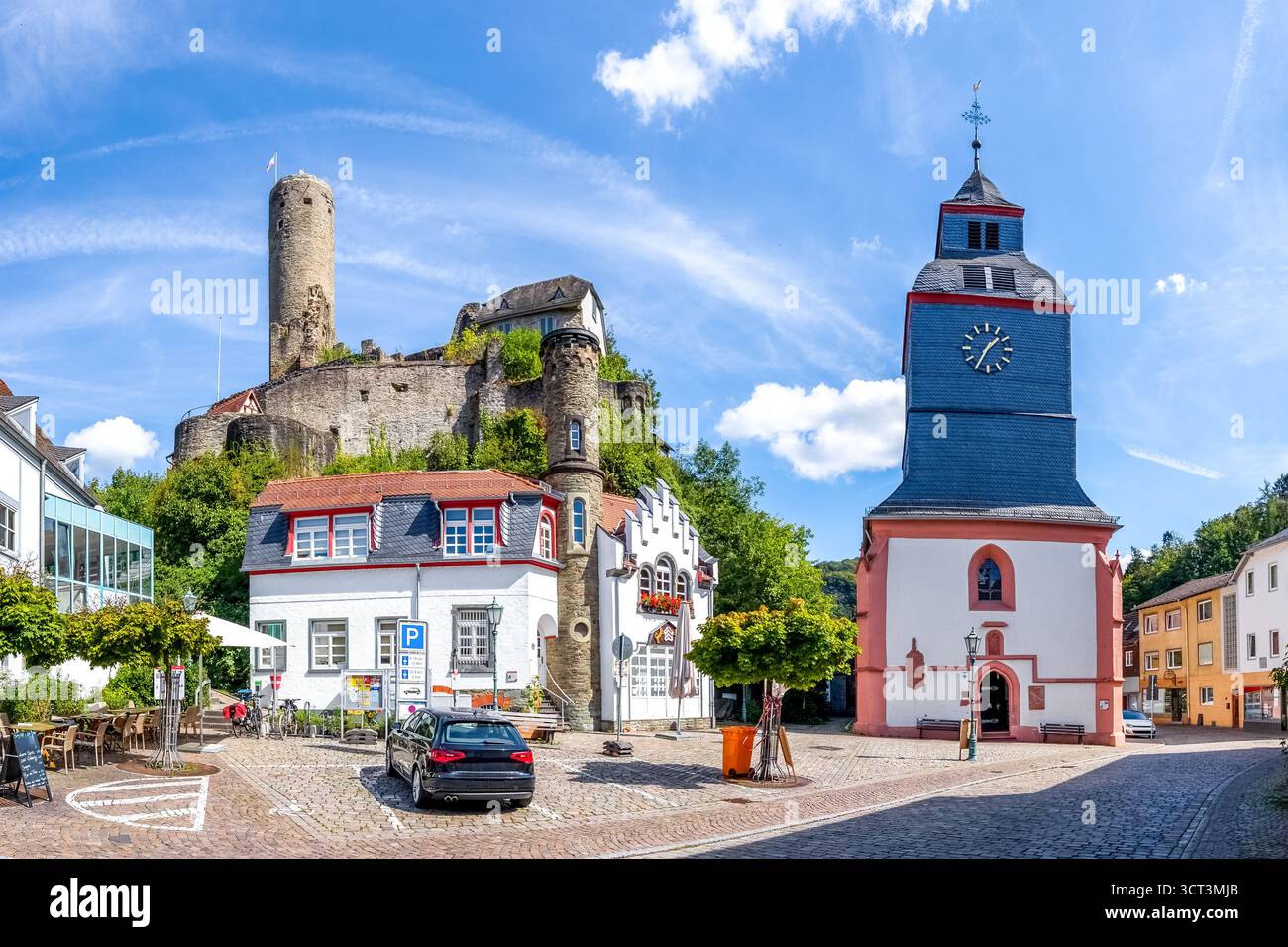 Città vecchia di Eppstein, Taunus, Germania Foto Stock