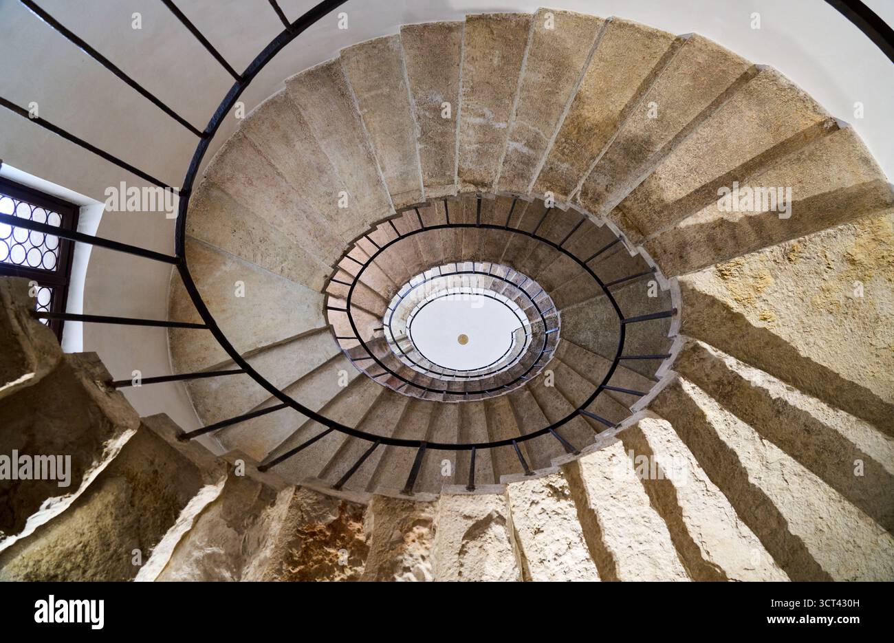 Il Tablino e la scala ovale, progettata da Andrea Palladio, 1560, Monastero dei Canonici regolari del Laterano, gallerie dell'Accademia, Accade Foto Stock