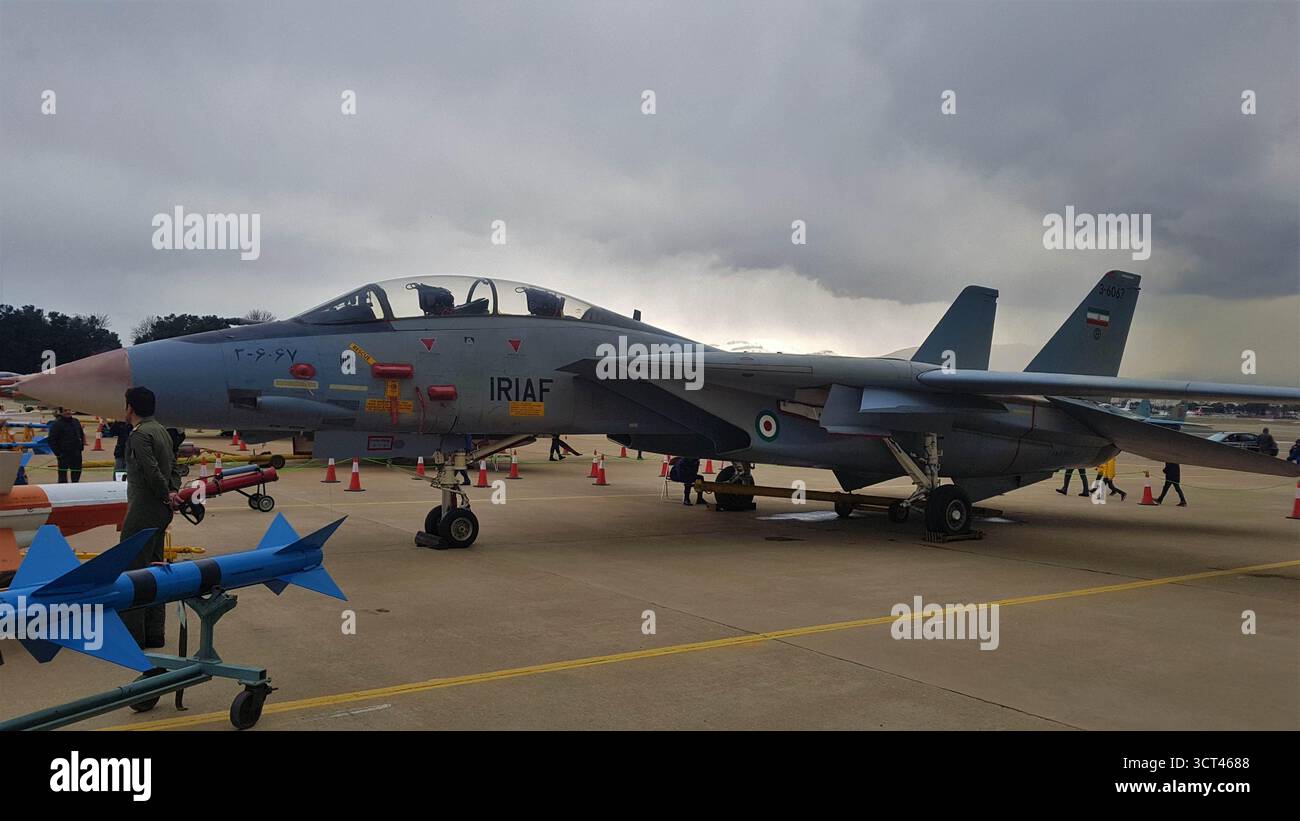 La flotta iraniana di F-14A/AM Tomcat appartiene all'aeronautica militare della Repubblica islamica dell'Iran (IRIAF), l'unico operatore al mondo rimasto del tipo. Foto Stock