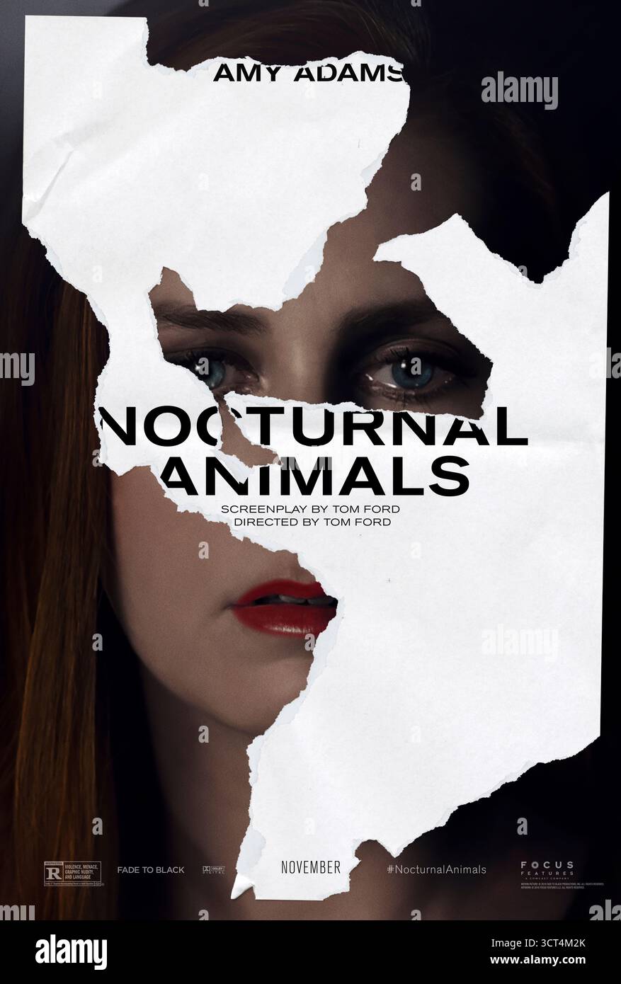 Nocturnal Animals (2016) diretto da Tom Ford e interpretato da Amy Adams nel ruolo di Susan Morrow, una proprietaria privilegiata della galleria d'arte di Los Angeles la cui vita si svolge dopo aver ricevuto un romanzo inquietante dal suo ex marito che la costringe a confrontarsi con il tradimento, il rimpianto e i ricordi repressi. SOLO PER USO EDITORIALE PER poster di caratteri USA. Credito: Funzioni BFA / Focus Foto Stock