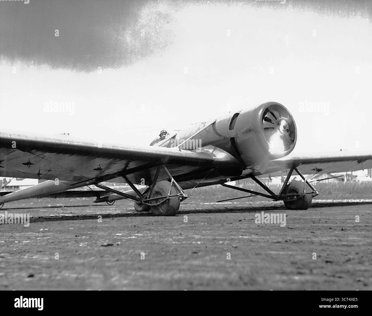 Taxi aereo d'epoca monomotore, ala bassa Foto Stock