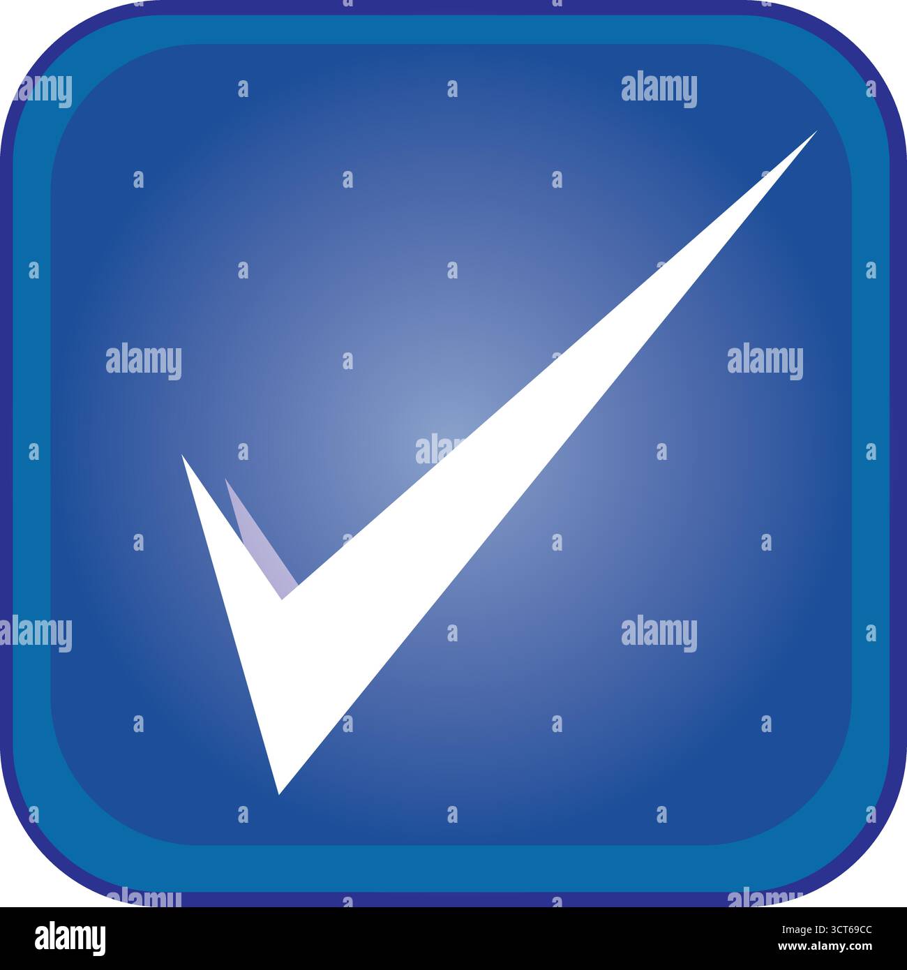 Segno di spunta icona Emoji - pulsante di approvazione firma illustrazione vettore Illustrazione Vettoriale