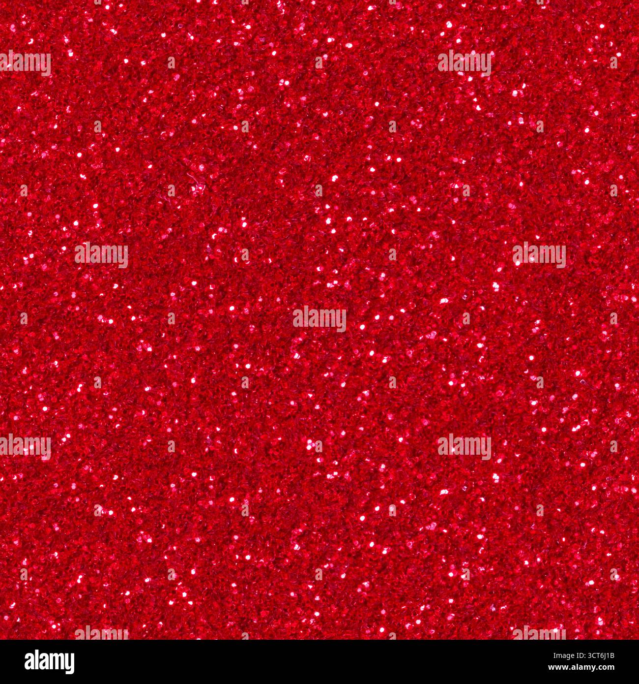 Rosso glitter texture sfondo di natale. Struttura quadrata senza cuciture. Foto Stock