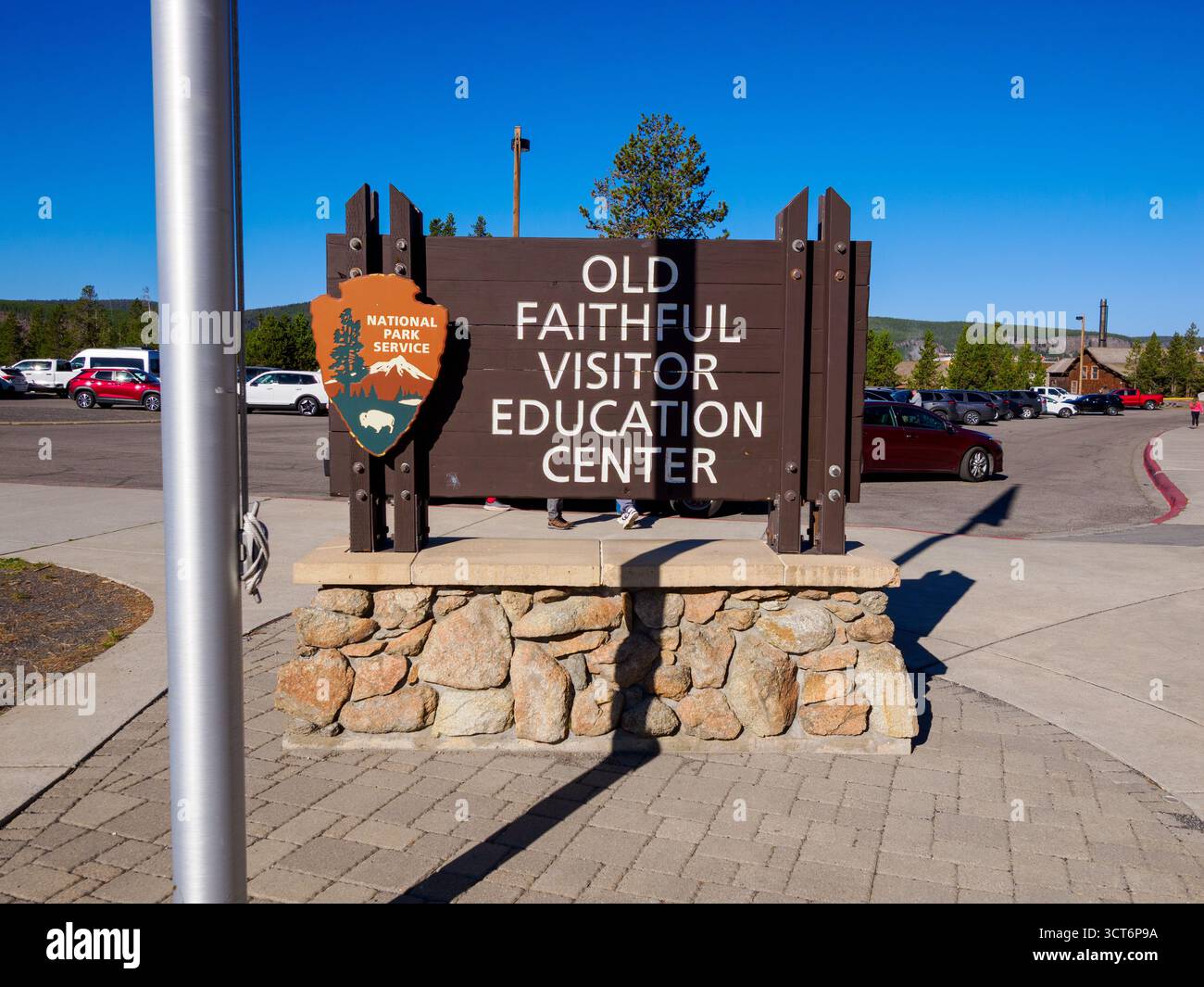 Old Faithful e Upper Geyser Basin, Yellowstone National Park, wyoming, Stati Uniti Foto Stock