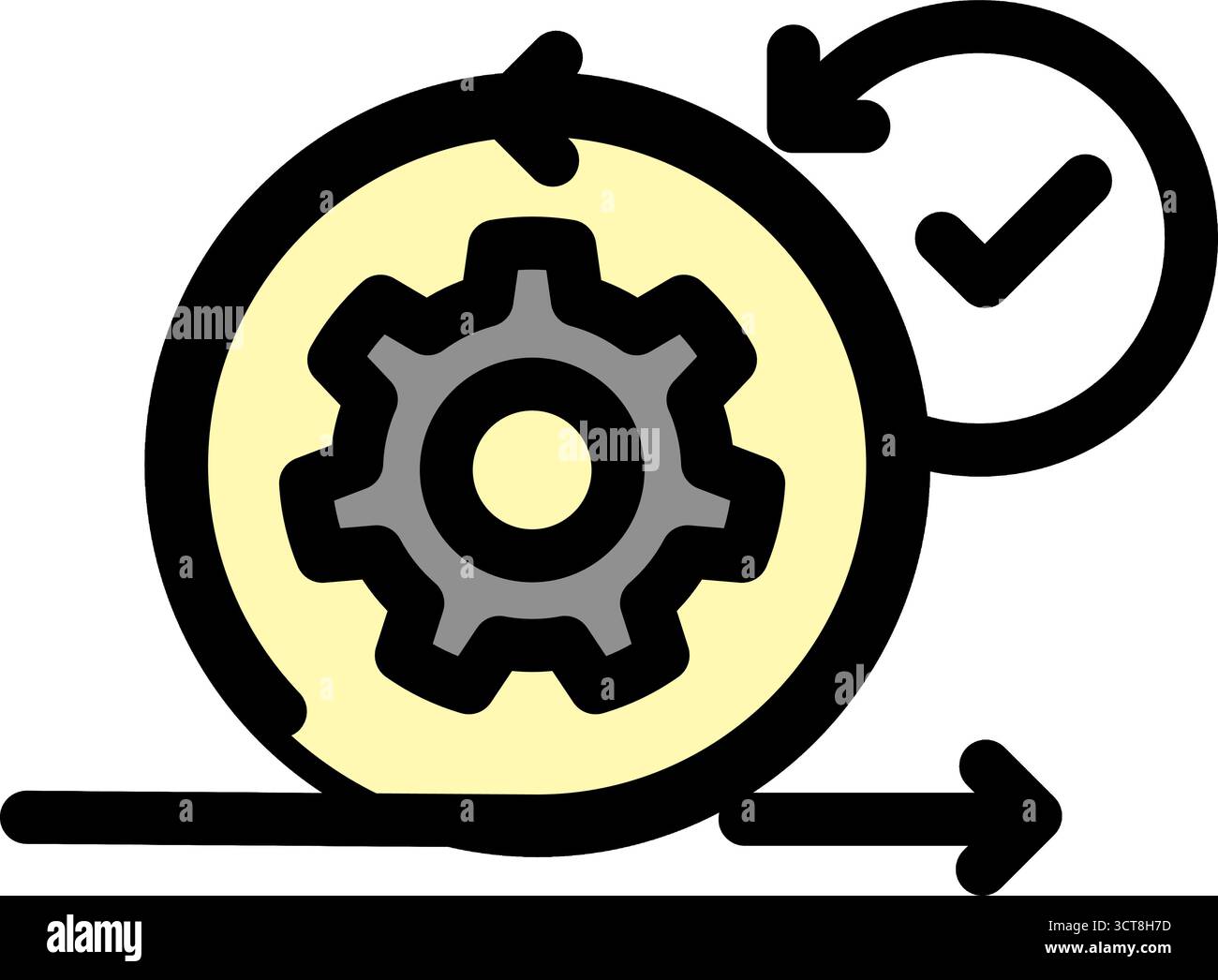 Questa icona rappresenta la natura iterativa dello sviluppo agile, perfetto per la gestione dei progetti e le metodologie scrum. Comunica visivamente conti Illustrazione Vettoriale